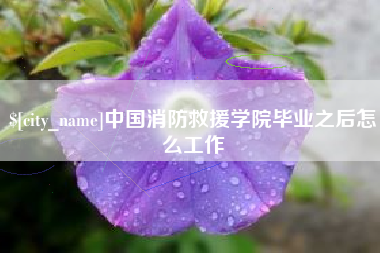 铁岭中国消防救援学院毕业之后怎么工作