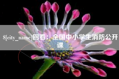 铁岭回看：全国中小学生消防公开课