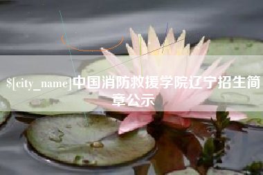 铁岭中国消防救援学院辽宁招生简章公示
