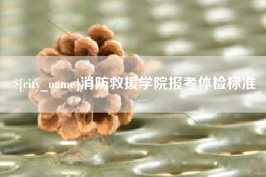 铁岭消防救援学院报考体检标准