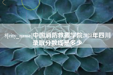 铁岭中国消防救援学院2021年四川录取分数线是多少