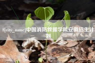 铁岭中国消防救援学院安徽招生计划
