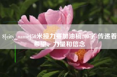 铁岭50米接力赛加油稿200字-传递着希望、力量和信念