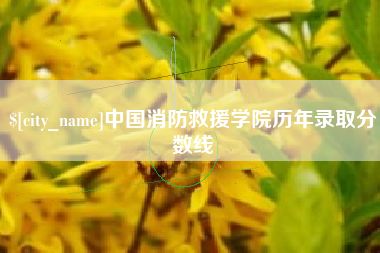 铁岭中国消防救援学院历年录取分数线