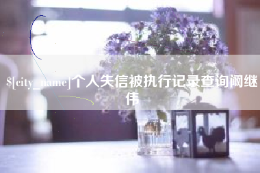 铁岭个人失信被执行记录查询阚继伟