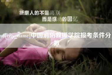 铁岭中国消防救援学院报考条件分数