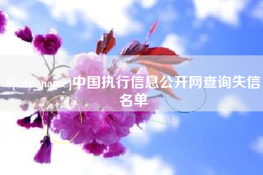 铁岭中国执行信息公开网查询失信名单