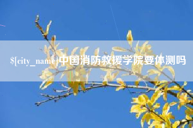 铁岭中国消防救援学院要体测吗
