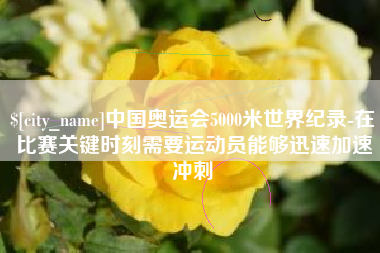 铁岭中国奥运会5000米世界纪录-在比赛关键时刻需要运动员能够迅速加速冲刺