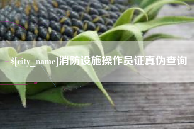 铁岭消防设施操作员证真伪查询