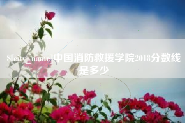 铁岭中国消防救援学院2018分数线是多少