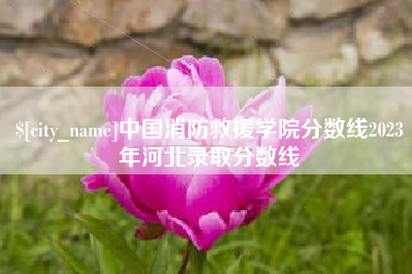 铁岭中国消防救援学院分数线2023年河北录取分数线