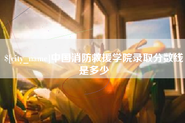 铁岭中国消防救援学院录取分数线是多少