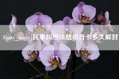 铁岭民事纠纷冻结银行卡多久解封