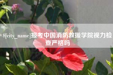 铁岭报考中国消防救援学院视力检查严格吗