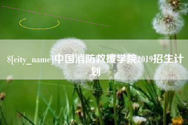铁岭中国消防救援学院2019招生计划