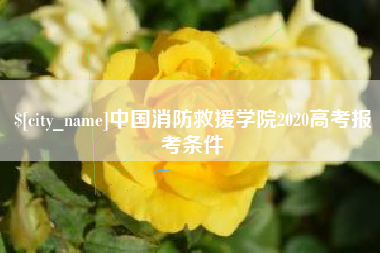 铁岭中国消防救援学院2020高考报考条件