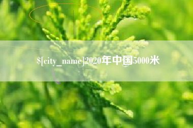 铁岭2020年中国5000米