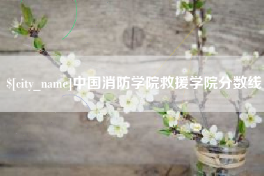 铁岭中国消防学院救援学院分数线